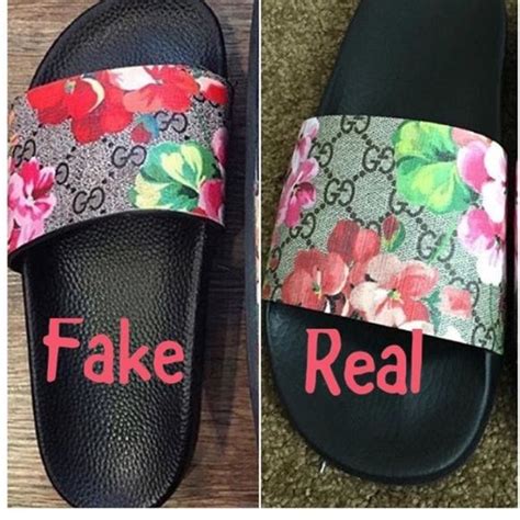 fake gucci slides white|how to authenticate gucci shoes.